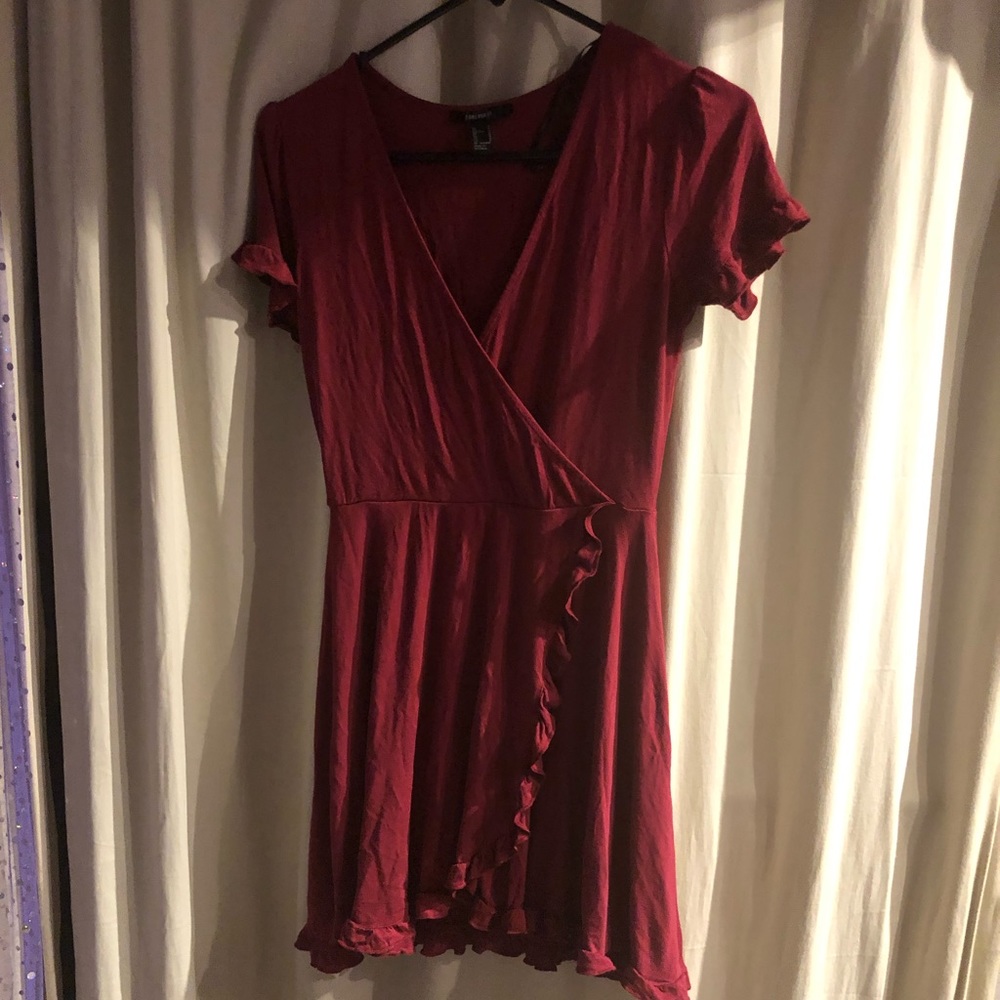Red Forever 21 Wrap Dress